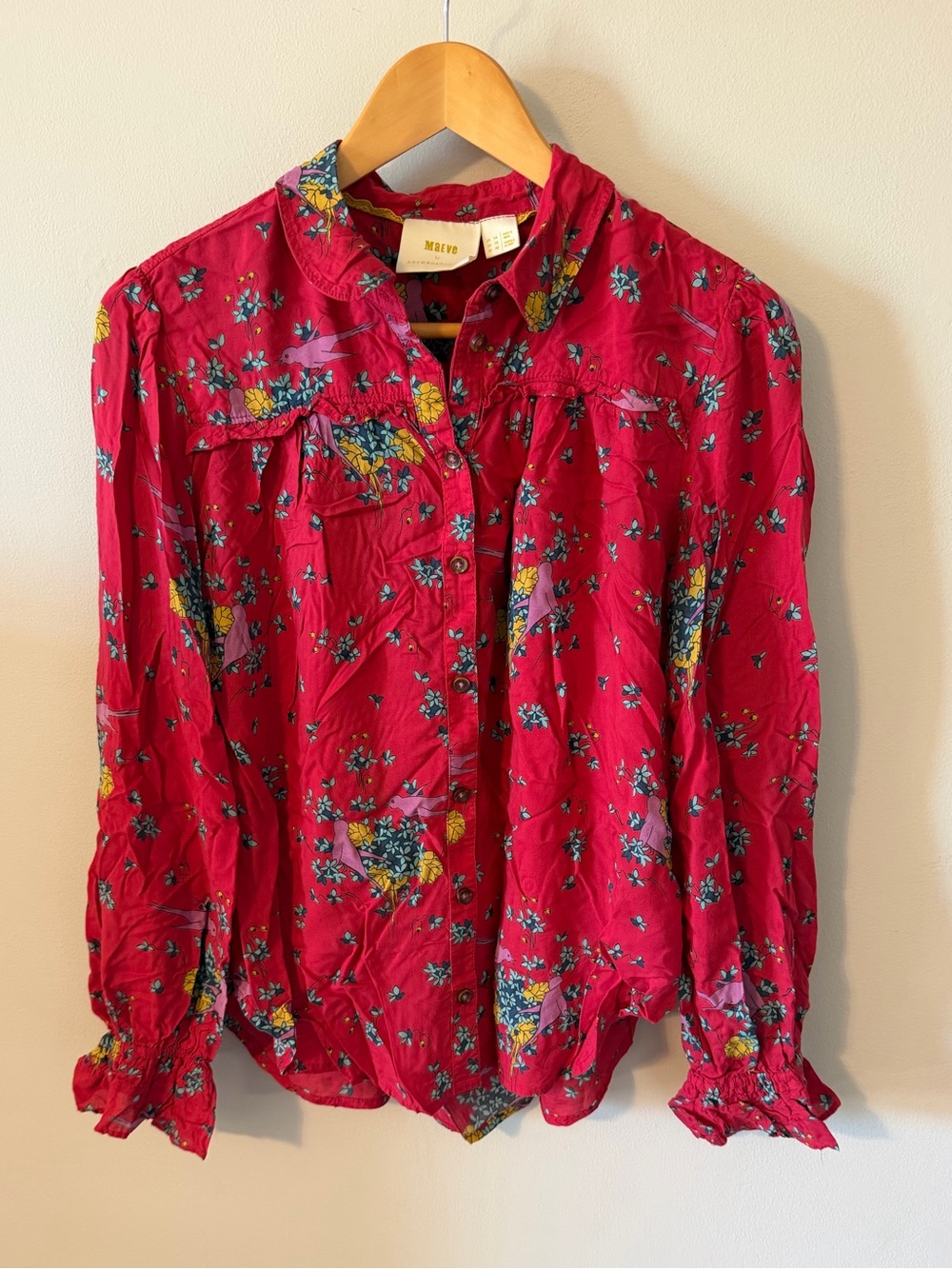 Maeve by Anthropologie Fredericka Buttondown Blouse 10 - Picture 2 of 9